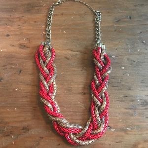 Red and Gold Statement Necklace from Francesca’s
